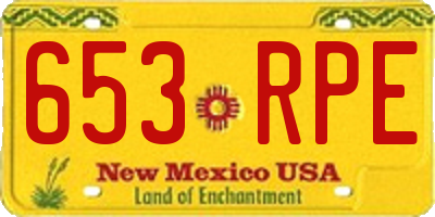 NM license plate 653RPE