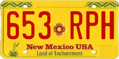 NM license plate 653RPH