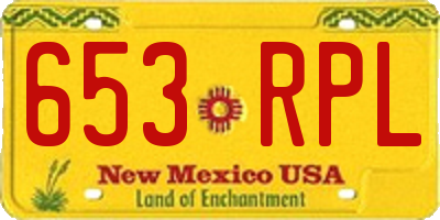 NM license plate 653RPL