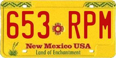 NM license plate 653RPM