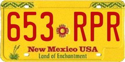 NM license plate 653RPR