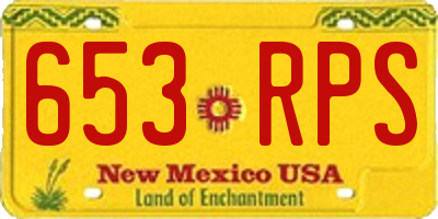 NM license plate 653RPS