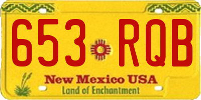 NM license plate 653RQB