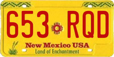 NM license plate 653RQD