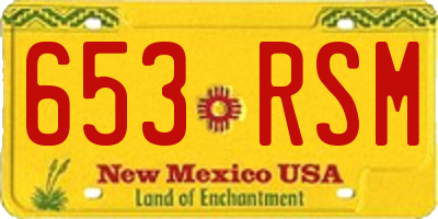 NM license plate 653RSM