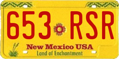 NM license plate 653RSR