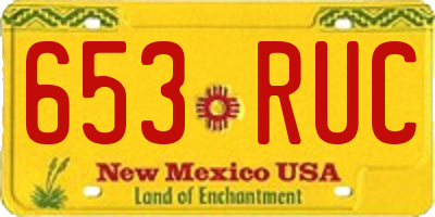 NM license plate 653RUC