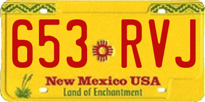 NM license plate 653RVJ