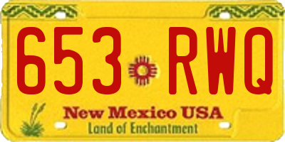 NM license plate 653RWQ
