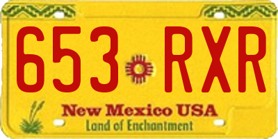 NM license plate 653RXR