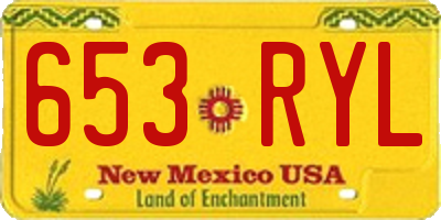 NM license plate 653RYL