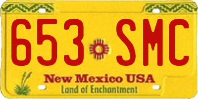 NM license plate 653SMC