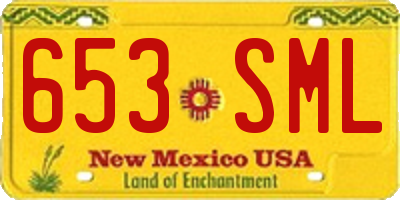 NM license plate 653SML