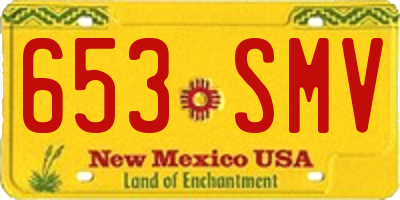 NM license plate 653SMV