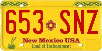 NM license plate 653SNZ