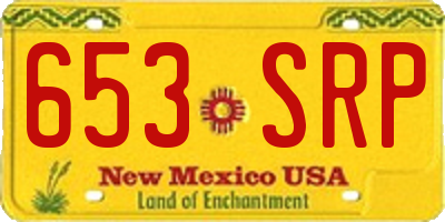 NM license plate 653SRP