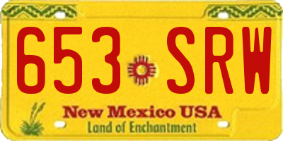 NM license plate 653SRW