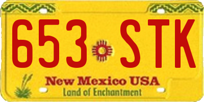 NM license plate 653STK