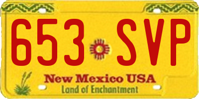 NM license plate 653SVP