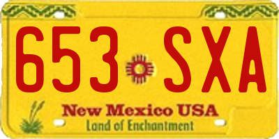NM license plate 653SXA