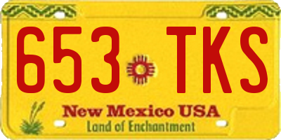 NM license plate 653TKS