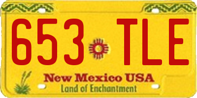 NM license plate 653TLE
