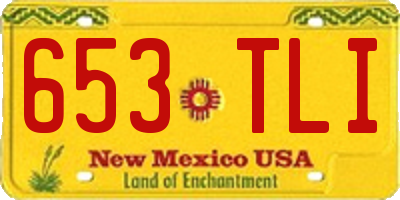 NM license plate 653TLI