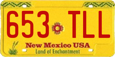 NM license plate 653TLL