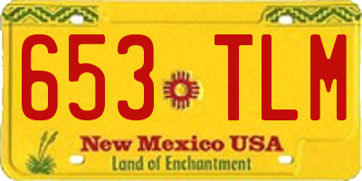NM license plate 653TLM