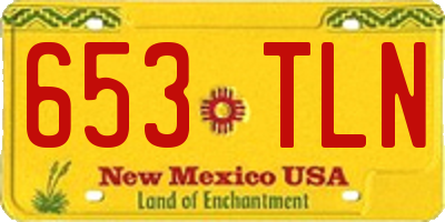 NM license plate 653TLN