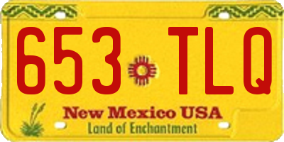 NM license plate 653TLQ