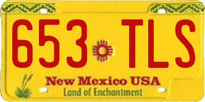 NM license plate 653TLS