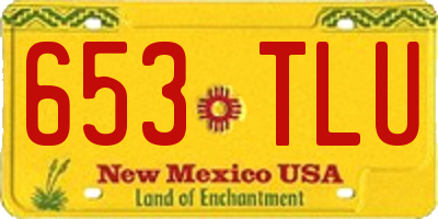 NM license plate 653TLU