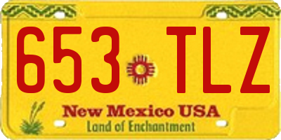 NM license plate 653TLZ