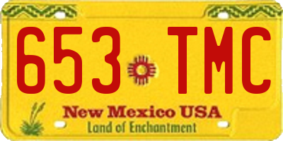 NM license plate 653TMC