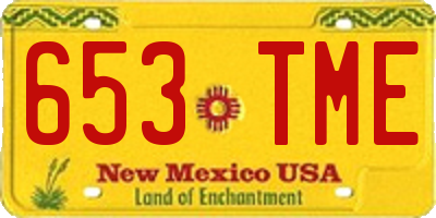 NM license plate 653TME