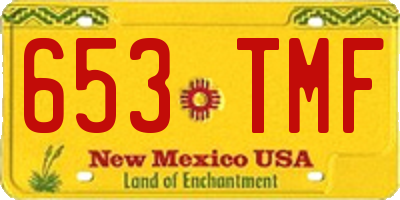 NM license plate 653TMF