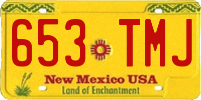 NM license plate 653TMJ