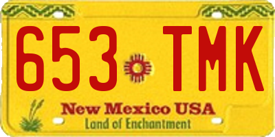 NM license plate 653TMK