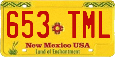 NM license plate 653TML