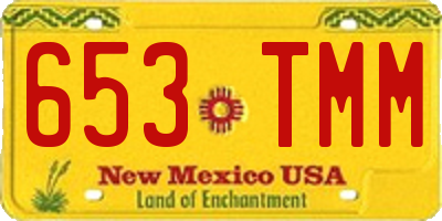 NM license plate 653TMM