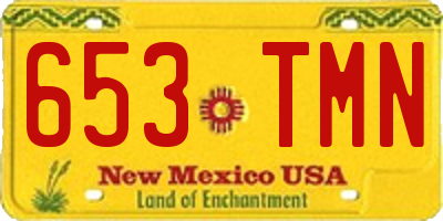 NM license plate 653TMN