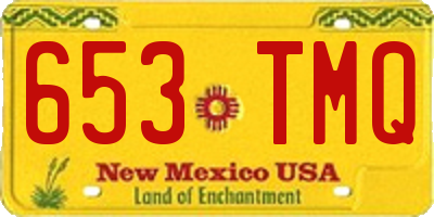 NM license plate 653TMQ
