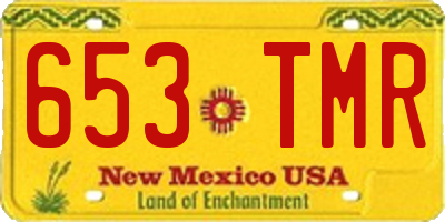 NM license plate 653TMR