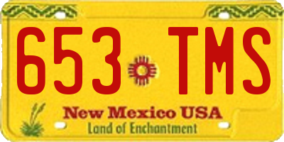 NM license plate 653TMS