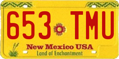 NM license plate 653TMU