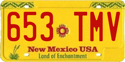 NM license plate 653TMV