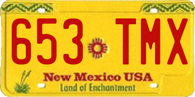 NM license plate 653TMX