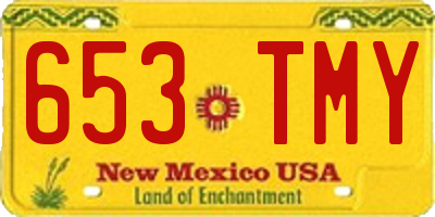 NM license plate 653TMY
