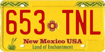 NM license plate 653TNL